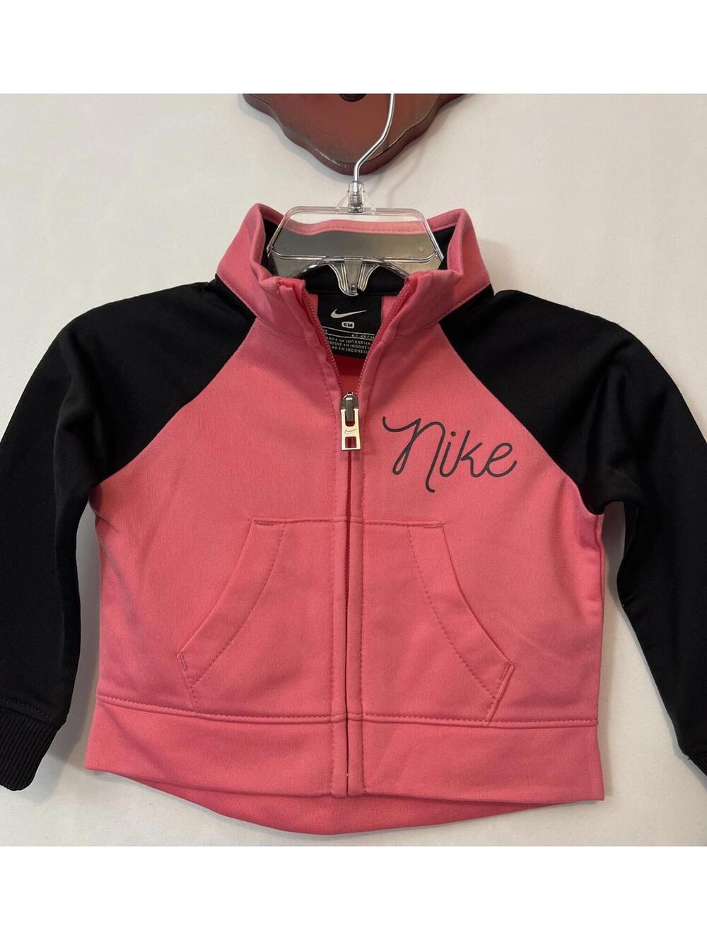 Nike Infant Baby Girls 6 Month Pink Zip-Up Collared Track Jacket NWT! A1502 - Picture 3 of 5